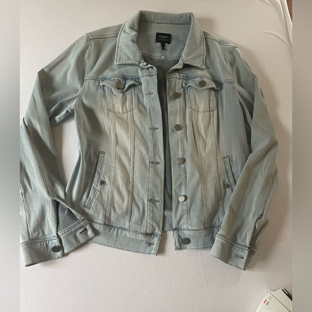 Liverpool Jeans Company Kolten Light Blue Jean Jacket stretchy SZ LG
